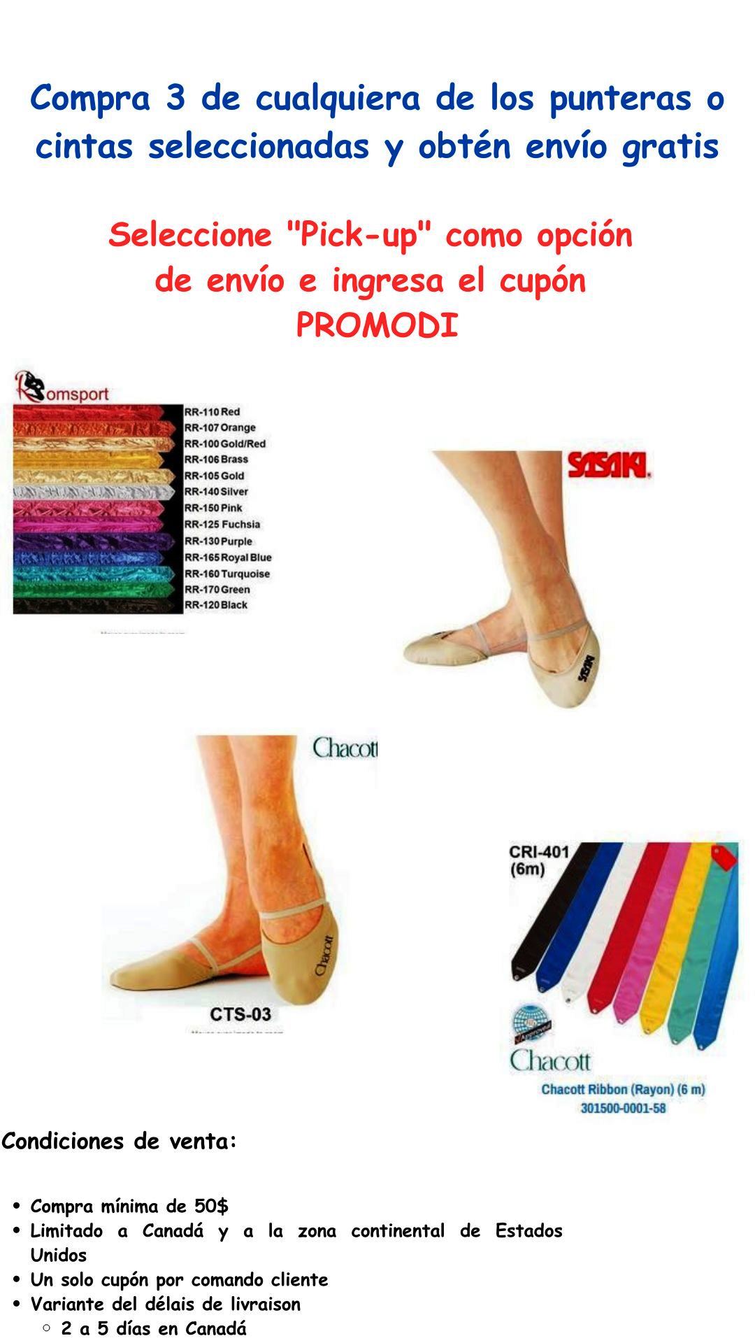 Toe shoes and Ribbon Free Shipping PromotionSP